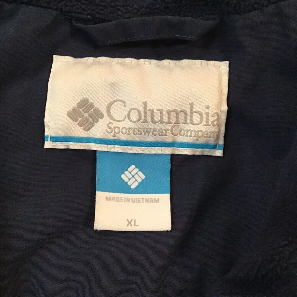 Columbia Sportswear Men's Utilizer Jacket XL Navy Blue Water Resistant Nylon - Picture 2 of 6